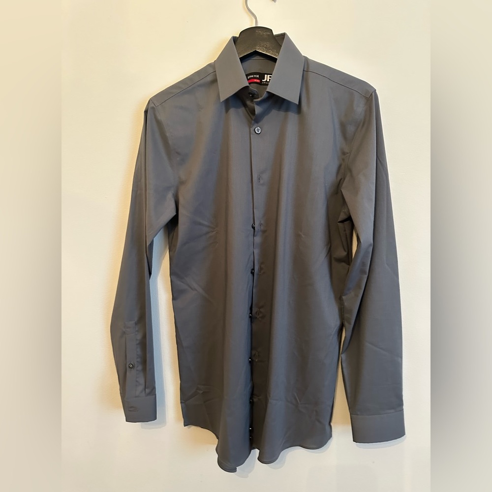 JF button down dress shirt in gray - Picture 1 of 4